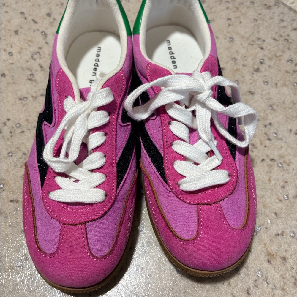 Madden girl size 4  Pink Suede Sneakers